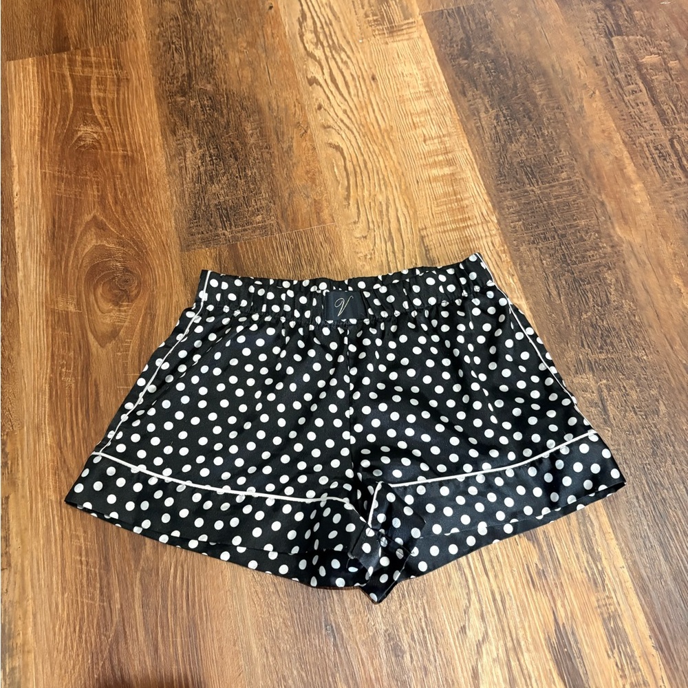Victoria's Secret Black and White Polka Dot Sleep Shorts